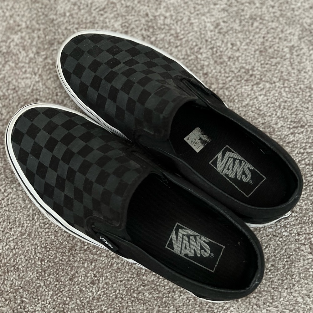 VANS classic checker board slip ons